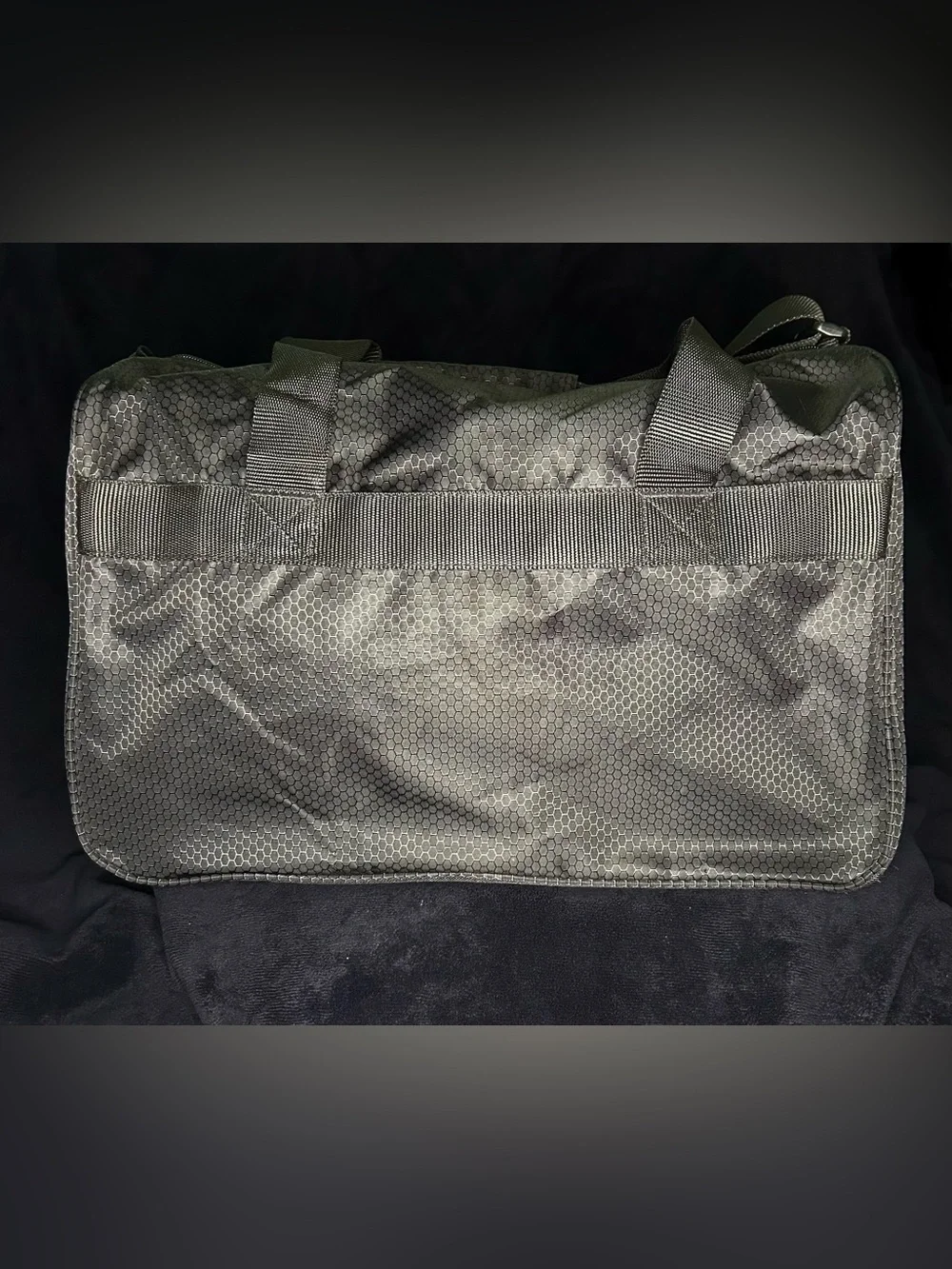Reebok Black Duffel Bag with Metallic Rose Logo